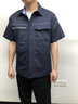 UHX夏季工作服防靜電套裝薄款男女定制長(cháng)短袖勞保服上衣透氣高端工裝 【短袖上衣】-藏藍色（X161款） XL (175) 碼-建議135-155斤 曬單實(shí)拍圖