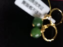 中鑫珠寶金玉良緣金鑲玉耳環(huán)女足金耳圈轉(zhuǎn)運(yùn)珠耳墜送媽媽節(jié)日黃金耳環(huán)禮物 曬單實(shí)拍圖