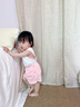 INSLABE嬰兒背心短褲套裝夏季薄款衣服男童女寶寶短袖短褲兒童卡通兩件套 背心套裝-粉色 80碼(建議6-12個(gè)月) 曬單實(shí)拍圖