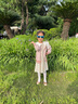 俞兆林（YUZHAOLIN）女童連衣裙夏季兒童裙子中小童短袖田園碎花裙可愛翻領(lǐng)裙子 曬單實拍圖