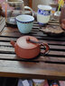 宜興小圓柱紫砂壺120cc茶壺大紅袍小圓柱壺小品柱礎(chǔ)壺小功夫茶具 紅色 小石瓢紫砂壺120cc 曬單實拍圖