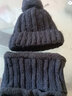 安妮莎帽子女冬季加絨毛線(xiàn)帽韓版青年甜美可愛(ài)女士秋冬針織帽百搭保暖 成人款-黑色 帽子+圍脖（2件套）（加絨加厚有彈力） 曬單實(shí)拍圖