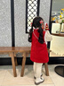 班喜迪女童連衣裙秋冬款周歲女寶寶禮服兒童唐裝小童冬季國風(fēng)過年拜年服 紅色 80cm 曬單實(shí)拍圖