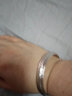 盛世琦緣鉑金手鐲女pt950白金手鐲鉑金半實(shí)心素圈新款星光閃閃手鐲 內徑58mm重33-34克 面寬約10.9mm 曬單實(shí)拍圖