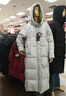 雪倫反季鵝絨羽絨服女長款厚脫卸帽亮面面包服秋冬外套女韓版 20727 銀色 S/160 曬單實拍圖