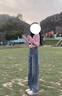 FSHE復(fù)古闊腿牛仔褲女韓版春秋季新款高腰寬松顯瘦直筒百搭垂感褲潮 復(fù)古藍(lán) L _105-115斤 曬單實(shí)拍圖