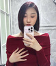 恒啟源羊毛衫女法式一字肩堆堆領針織衫露肩修身外穿毛衣打底衫春秋上衣 酒紅色 均碼【建議85-130斤】 曬單實拍圖