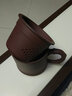宜杯子紫砂杯男士手工宜興原礦泡茶杯內(nèi)膽帶過濾辦公室大容量水杯500ml 常青竹韻紫砂四件杯 曬單實(shí)拍圖