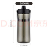 樂(lè )扣樂(lè )扣運動(dòng)水杯大容量大肚杯頓噸桶健身水壺戶(hù)外太空杯刻度吸管杯成人 黑色2000ml 曬單實(shí)拍圖
