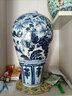 寧封窯景德鎮(zhèn)陶瓷器手繪元青花瓷花瓶客廳玄關(guān)電視柜新中式高檔裝飾擺件 蕭何月下追韓信花瓶 曬單實拍圖