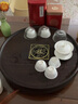 璽翰雅黑檀木茶盤(pán)實(shí)原木茶臺托盤(pán)家用整塊圓形小壺承簡(jiǎn)約排水功夫茶具 福壽雙全 39*39*4.5cm 曬單實(shí)拍圖
