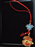 歐陽(yáng)先生香囊球手機(jī)掛飾隨身景泰藍(lán)掛件古風(fēng)鏤空汽車鑰匙吊墜發(fā)光香薰丸 金色紅花景泰藍(lán)手機(jī)掛件（蝴蝶隔珠）B08-303 曬單實(shí)拍圖