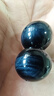 觀(guān)玉藍(lán)虎眼散珠 藍(lán)色虎眼石珠子虎睛石圓珠DIY手鏈隔珠配珠七夕禮物 14MM單顆 曬單實(shí)拍圖