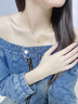 法蔻（farcoko）四葉草黃金項鏈女999足金吊墜鎖骨鏈定價(jià)七夕情人節禮物送女友 幸運四葉草足金項鏈 曬單實(shí)拍圖