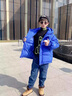 G.DUCKKIDS男童冬裝棉服2024新款中大童夾棉加厚保暖外套男孩寬松羽絨棉襖潮 藍(lán)色 RD棉服 160碼 曬單實(shí)拍圖