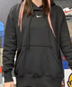 耐克（NIKE）女運動服冬季連帽加絨寬松版型DQ5861-010 黑色 M 曬單實拍圖