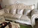 愿柏歐式布藝沙發(fā)歐式小戶(hù)型客廳輕奢1+2+3組合可拆洗簡(jiǎn)約高級沙發(fā) 三人位沙發(fā) 實(shí)木雕花+進(jìn)口布料+高密度海綿 曬單實(shí)拍圖