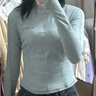 UR2025秋季新款女裝潮流運動風立領半拉鏈短款T恤UYV450254 花灰 M 曬單實拍圖