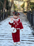 FNJ KIDS童裝女童拜年服套裝冬裝國風(fēng)兒童寶寶周歲禮服喜慶新年衣服 龍年大吉 （加厚夾棉） 80 （建議身高73-80cm） 曬單實(shí)拍圖