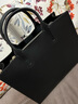 KINSTRDZ包包女新款時(shí)尚大氣真皮女包手提包女神節大包女士職業(yè)公文包 黑色 曬單實(shí)拍圖