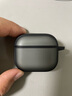 摩斯維 適用airpods3保護套第三代透明磨砂蘋果3代無線藍(lán)牙耳機充電盒倉保護殼簡約全包防摔硅膠軟硬殼 airpods3代【石墨黑】贈防丟扣+收納袋 曬單實拍圖