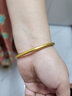 夢(mèng)金園黃金手鐲足金素圈手鐲硬金古法傳承固口經(jīng)典女款 曬單實(shí)拍圖