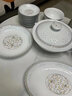 墨尊景德鎮四大名瓷玲瓏餐具整套高嶺土陶瓷碗盤(pán)筷碟套裝家用高檔送禮 愛(ài)琴?！酒は浒b】玲瓏瓷 68件套 曬單實(shí)拍圖