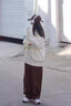 QGF奶系軟糯高領(lǐng)毛衣女秋冬季復(fù)古chic慵懶風(fēng)學(xué)生寬松內(nèi)搭針織衫女裝 白色 M 曬單實(shí)拍圖