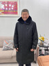 北極絨（Bejirog）中老年人羽絨服男加厚長(cháng)款過(guò)膝爸爸裝派克服脫卸內膽外套冬天大衣 黑色-無(wú)毛領(lǐng) XL/180 曬單實(shí)拍圖