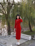 布伊特紅色旗袍2024新款敬酒服新娘刺繡中式結(jié)婚禮服訂婚裙秋冬季長袖 酒紅色 春山如黛 旗袍 M 曬單實拍圖