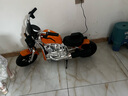 萌嘟嘟兒童電動(dòng)摩托車兩輪哈雷復(fù)古男女寶寶充電玩具車可坐大人暴風(fēng)騎士 尊享橙：全功能渡光車架烤漆大電 曬單實(shí)拍圖