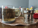 歐樂多（Olodo）德國刻度玻璃杯316茶水分離茶杯防摔防爆帶把手水杯帶蓋泡茶專用 316茶水分離杯【400ml】贈杯墊 曬單實(shí)拍圖