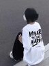 純棉重磅白色印花字母短袖t恤女夏季2025新款寬松中長(zhǎng)款半袖上衣 白色【純棉重磅】 XL （120-140斤） 曬單實(shí)拍圖