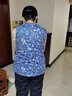 木吻純棉花手工馬甲女保暖加厚背心媽女士媽馬夾內(nèi)外穿棉坎肩秋冬季 藍(lán)色碎花 S碼建議身高：150-165 曬單實(shí)拍圖
