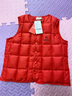 巴布豆兒童馬甲寶寶秋冬季棉上衣男童外穿背心女童可愛(ài)小童內搭冬裝 紅色 130 曬單實(shí)拍圖