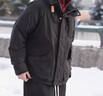 Lee dprre工裝羽絨服男2024新款連帽加厚款保暖防寒服冬季外套 黑色LSD-236 (飽和充絨) 3XL (165-180斤左右) 曬單實拍圖