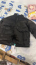 NASA LEAP美式PU皮棉服男外套秋冬季潮流加厚男女棉衣羽面包絨服棉襖子男士 黑色 2XL （建議150-170斤） 曬單實(shí)拍圖