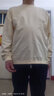 戰浩【2件】重磅長(cháng)袖t恤男春秋純棉寬松純白色大碼秋衣打底衫圓領(lǐng)衛衣 白色+杏色 XL 建議【160-180斤】 曬單實(shí)拍圖