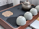 凡作實(shí)木仿烏金石茶盤(pán)干泡茶臺儲水式排水式家用辦公瀝水式茶托盤(pán) 7黑檀色-長(cháng)韻茶盤(pán)【小】 曬單實(shí)拍圖