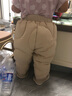 阿米拉啊咪啦童裝褲子2023冬季新款男女童寶寶保暖百搭拼接休閑風(fēng)羽絨褲 卡其色 100cm 曬單實(shí)拍圖