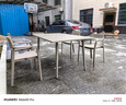 藤朝家具（Teng chao jia ju）戶外桌椅奶茶店簡約露臺鋁合金庭院露天外擺室外休閑長桌餐桌 4+1【160CM鋁合金長桌】 曬單實拍圖