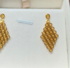 周生生蜂巢黃金耳釘 gin幾何3D打印橙心如意足金耳飾 94521E計價(jià) 6.33克(含工費600元) 曬單實(shí)拍圖