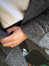 TAGD 日系復古慵懶風(fēng)寬松開(kāi)衫毛衣男2025春秋季休閑寬松簡(jiǎn)約針織衫女 灰色（款式偏寬松） S 曬單實(shí)拍圖