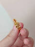 中國黃金（CHINA GOLD）黃金戒指足金玫瑰花雙環(huán)金戒指女款跨年禮物送女生女情人節(jié)禮物 【16圈號】約1.1g 曬單實拍圖