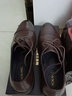 奧康（Aokang）舒適牛皮透氣商務(wù)正裝系帶耐磨皮鞋 棕44碼 曬單實(shí)拍圖