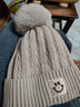 幽米韓版可愛(ài)毛球針織毛線(xiàn)帽子女冬天加厚保暖護耳冷帽百搭學(xué)生包頭帽 卡其色 曬單實(shí)拍圖
