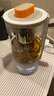 膳魔師（THERMOS）養生壺小型家用辦公室高硼硅玻璃花茶壺多功能煮茶器EHA-1601E 白色 0.6L 曬單實(shí)拍圖