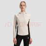 迪桑特 WOMEN’S TRAINING  女士 半拉鏈 連帽衛(wèi)衣 BE-BEIGE M (165/84A) 曬單實(shí)拍圖