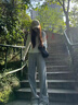 DXOT韓系灰色闊腿褲女春秋2025新款窄版直筒寬松顯瘦休閑褲運(yùn)動衛(wèi)褲女 淺灰色 M 建議 96-105斤 曬單實拍圖