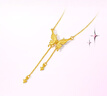 周六福蝶舞仙靈足金999黃金項(xiàng)鏈女吊墜計(jì)價(jià)A0613728 約4.48g 40+5cm  曬單實(shí)拍圖